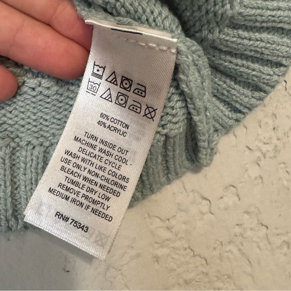 Kid's Tommy Bahama Mint Cardigan Sweater with Pearl Buttons - Picture 6 of 9